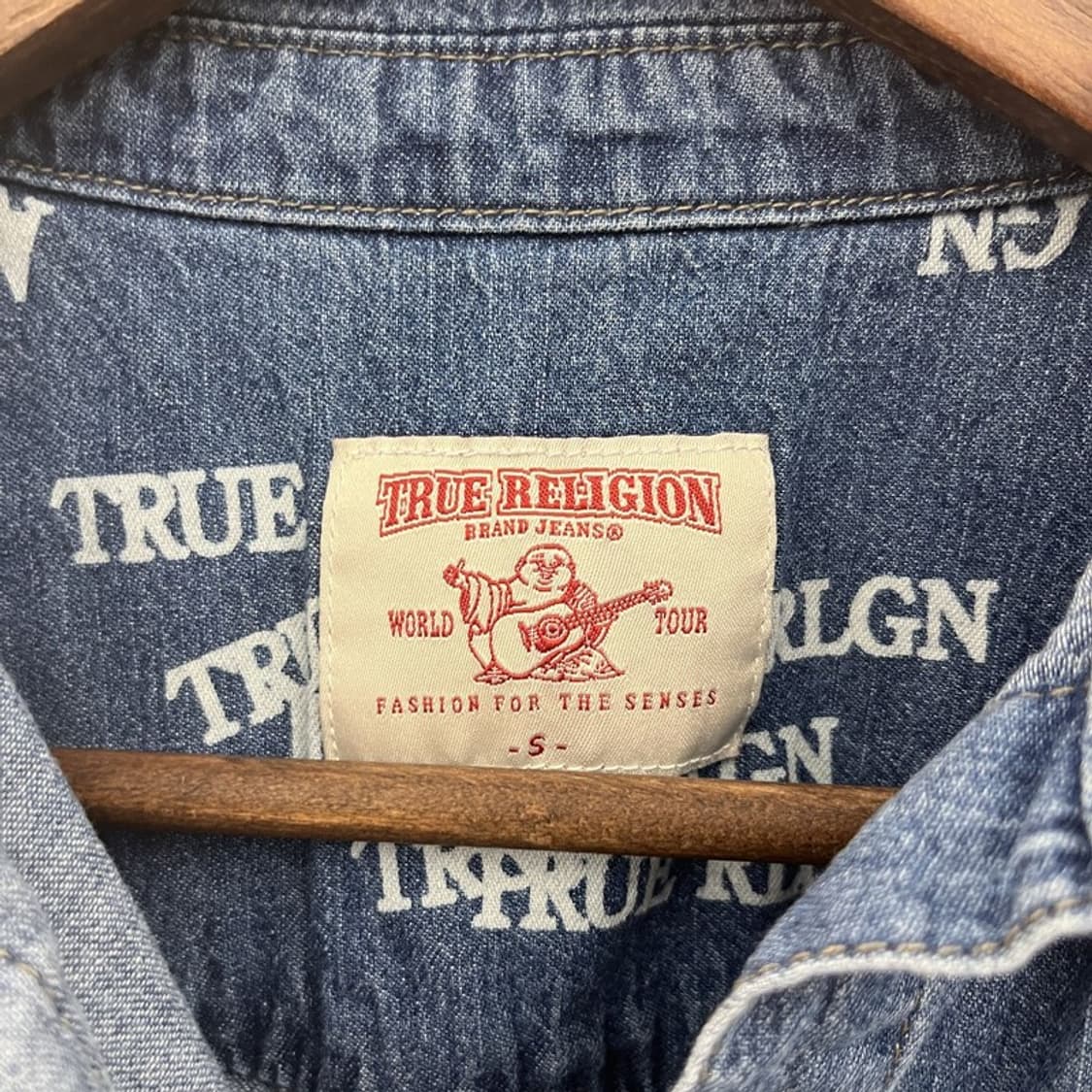 트루릴리전 컨트리 레트로 빈티지 데님 셔츠 S C10107 상품이미지5