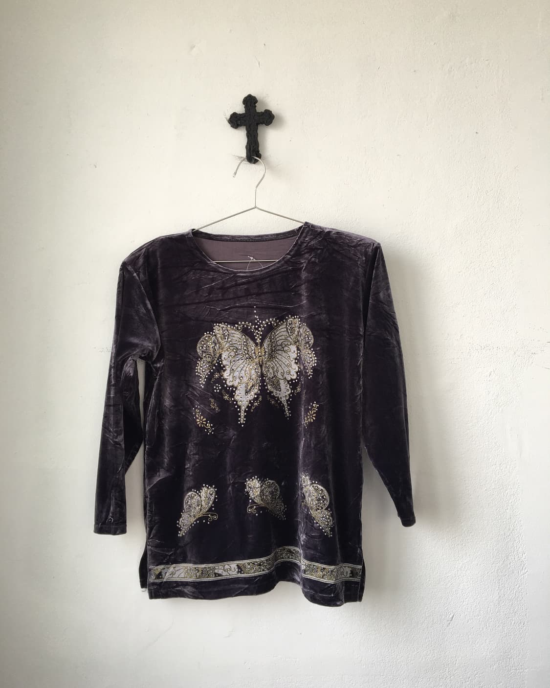 Butterfly point velvet sleeve 상품이미지2