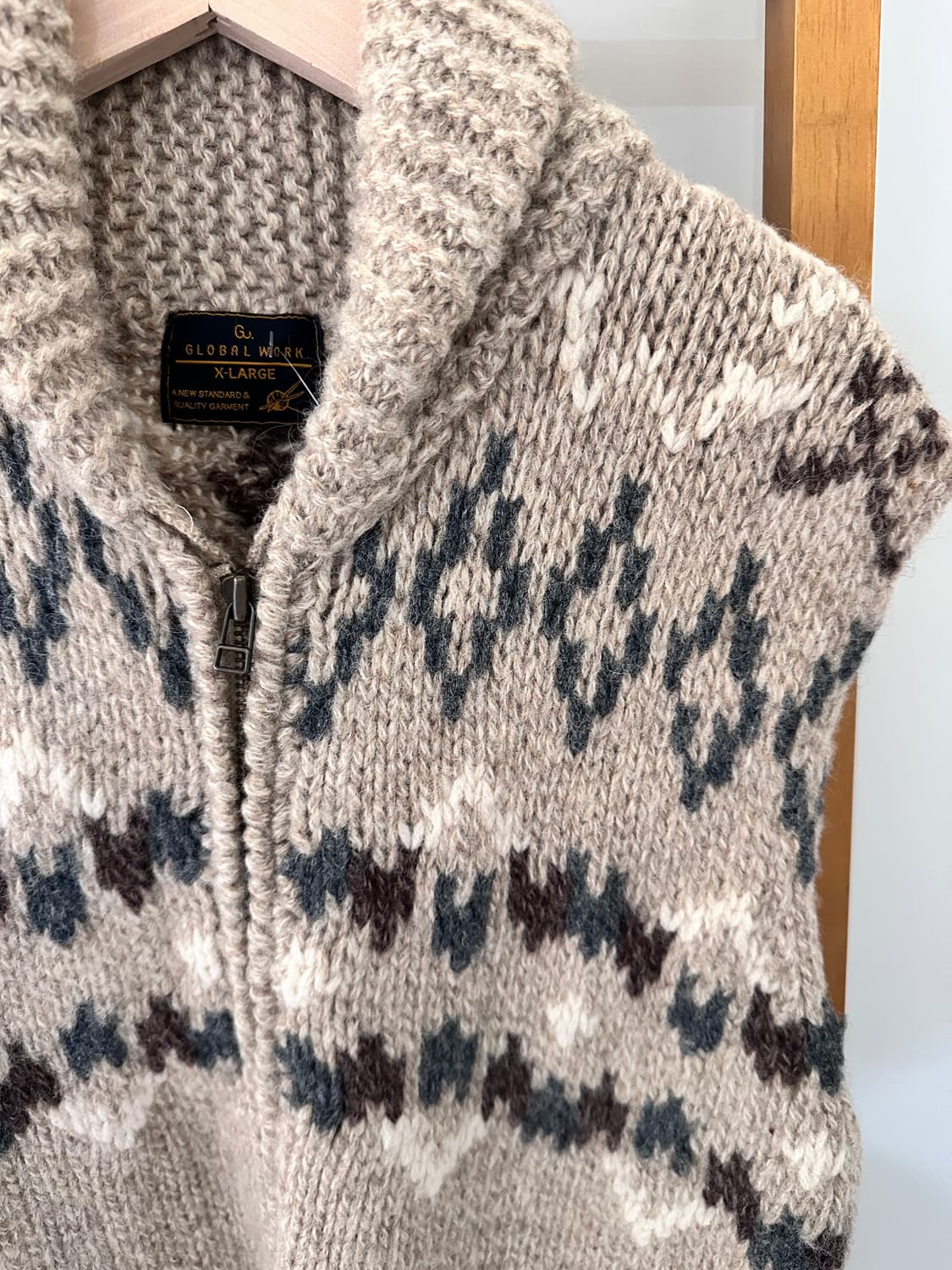 울 집업 베스트(일본빈티지) 상품이미지2