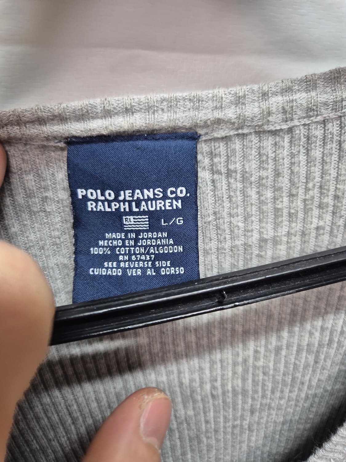 폴로진 브이넥 골지 니트 상품이미지2