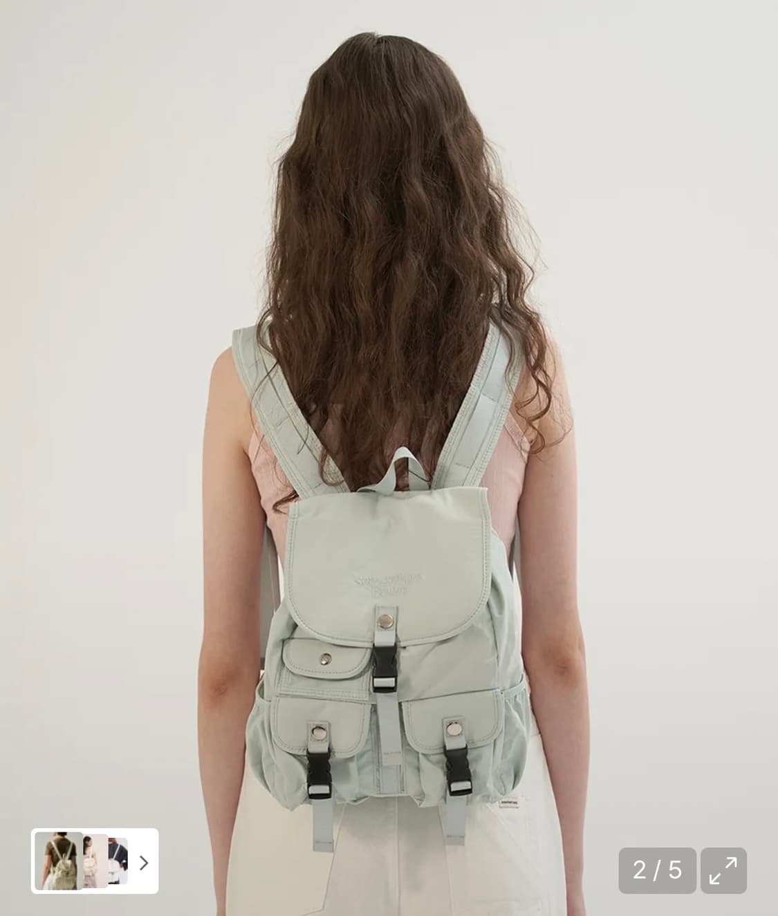 썸웨어버터 pp mini 백팩 애쉬민트  상품이미지2