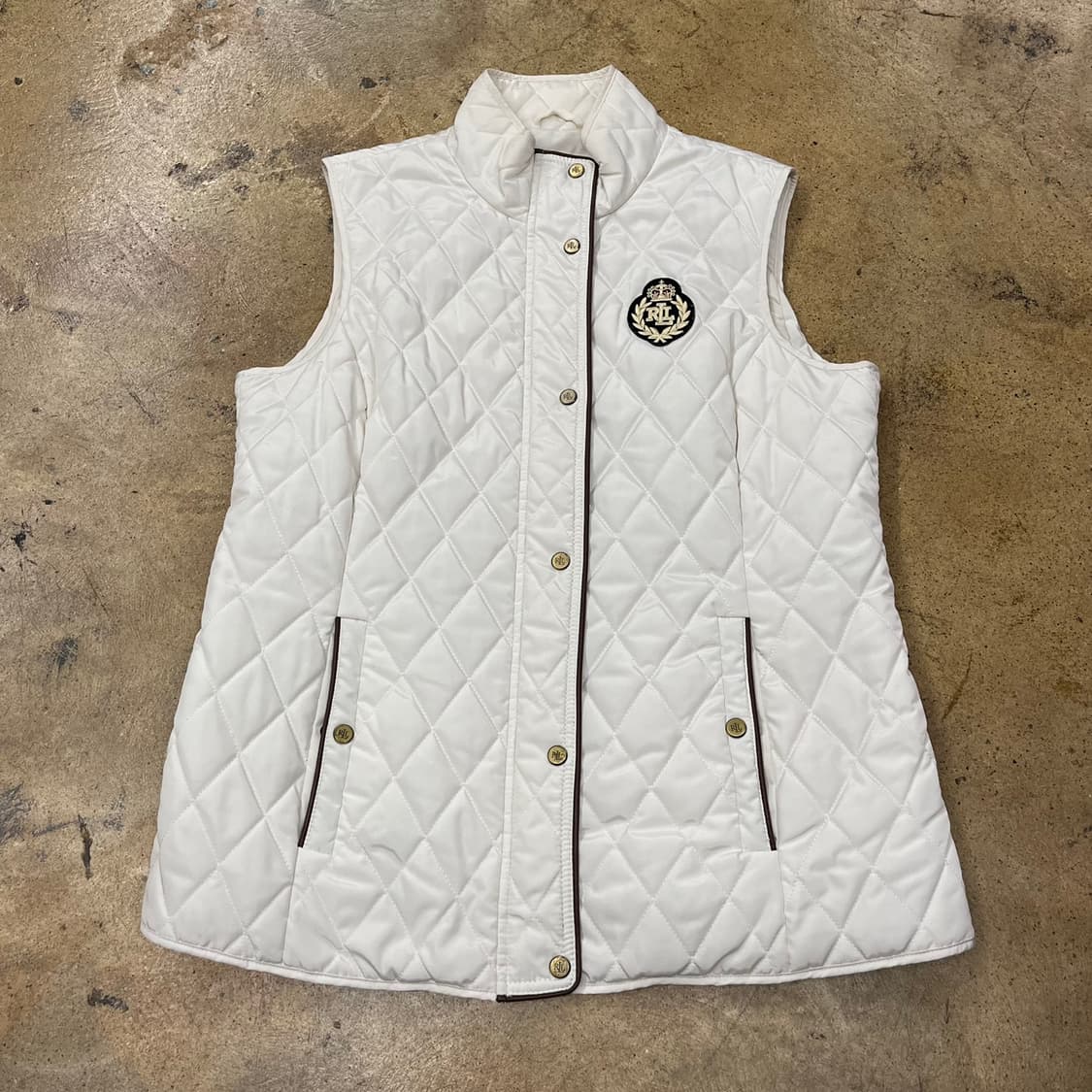 [정품/L] 폴로 랄프로렌 화이트 퀼팅 조끼 b15 상품이미지2
