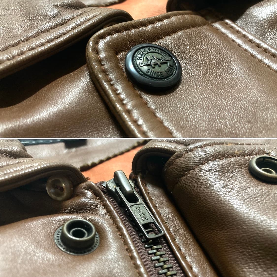 90s 램스킨 양가죽 A-2 레더 봄버 자켓 100-105 상품이미지6