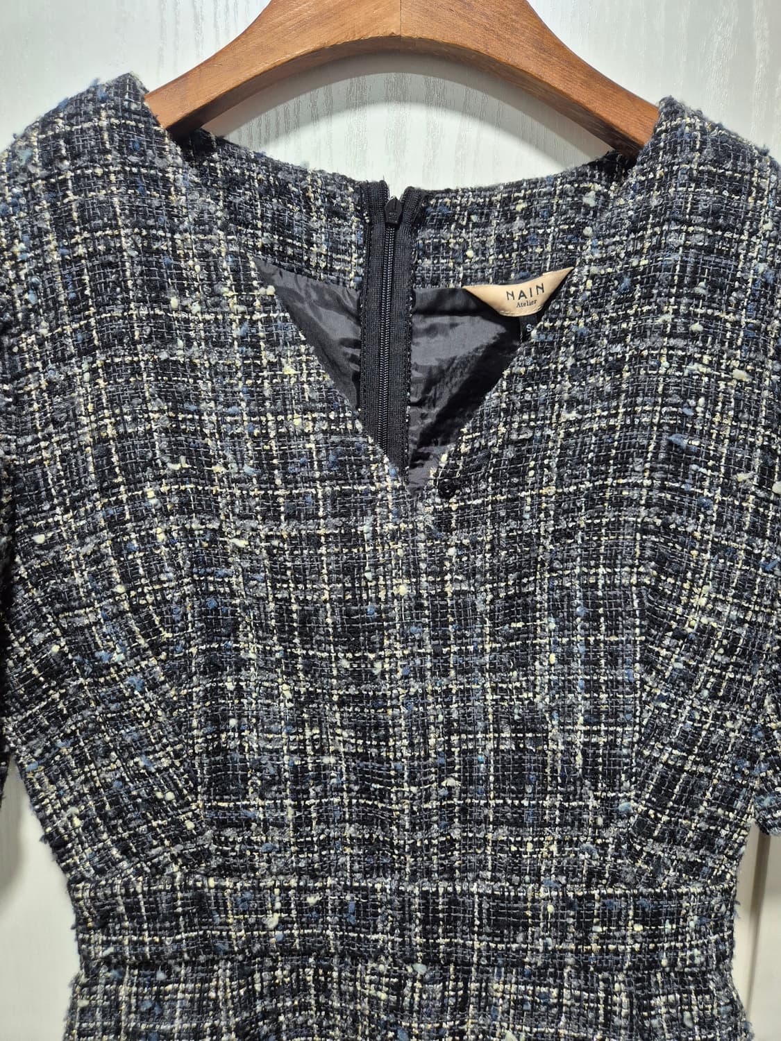 (세일)(새상품)NAIN 트위드 반팔 미니 원피스 상품이미지2