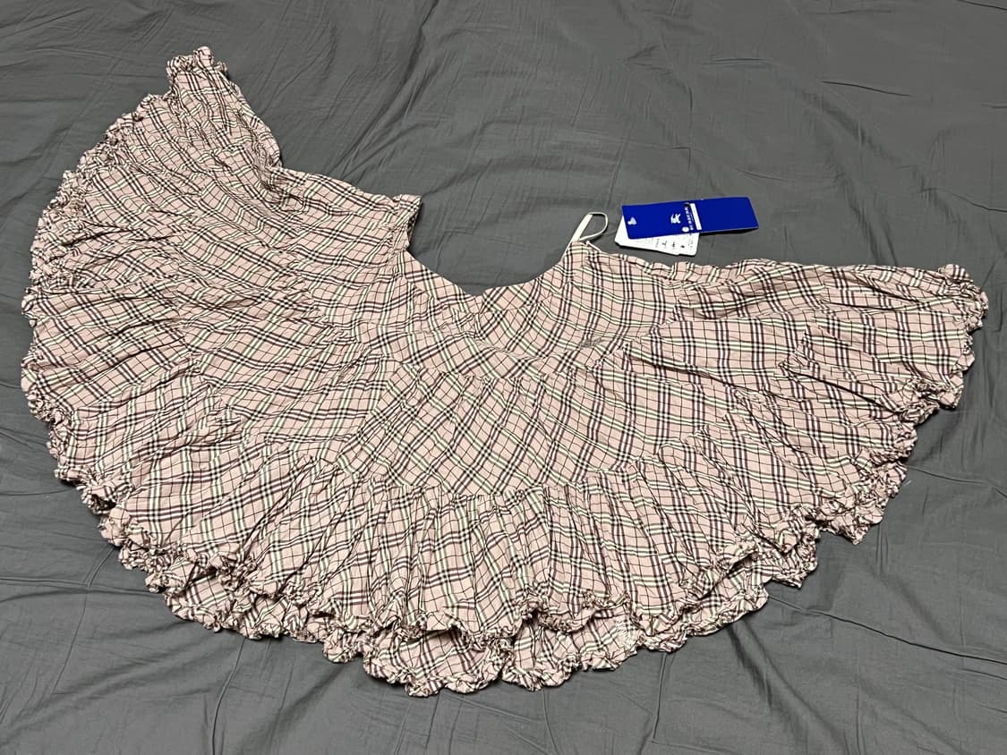 버버리 블루라벨 핑크체크 스커트 상품이미지5