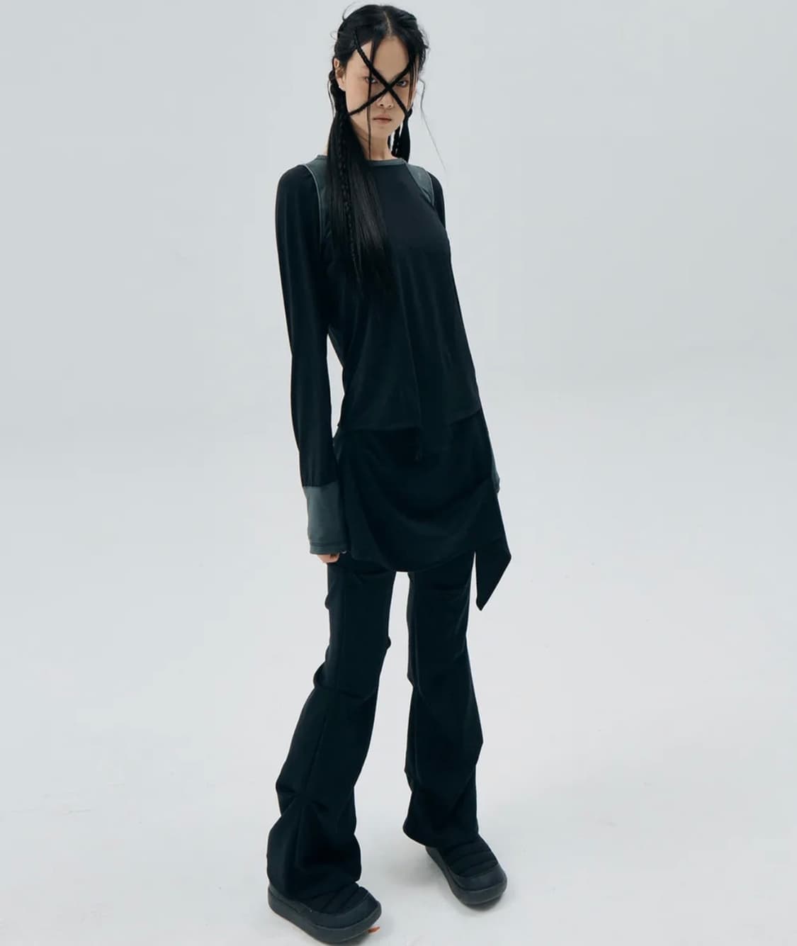 Ojos 오호스 Wrapover Tuck Pants 상품이미지1