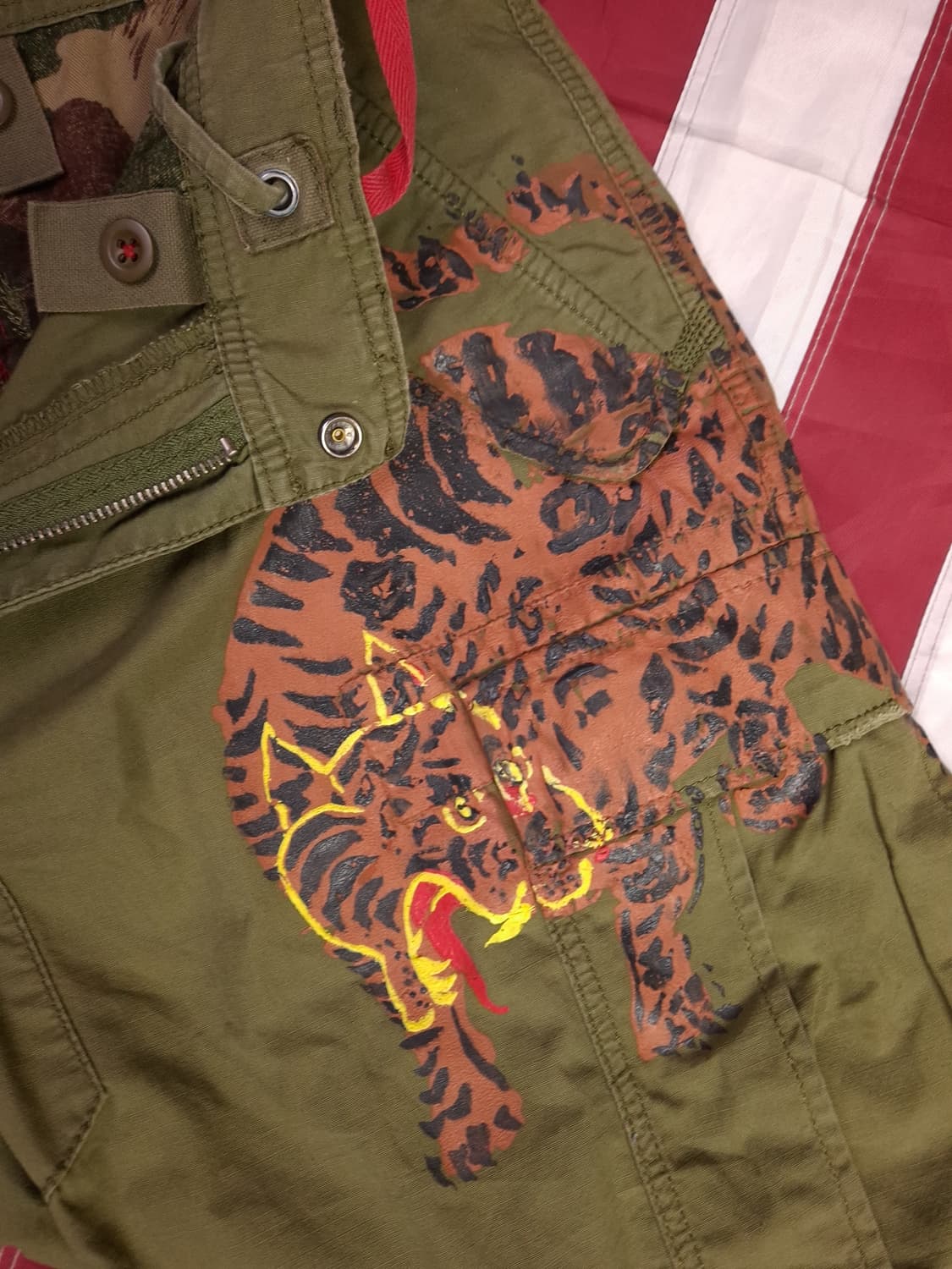 새제품급 오리지날 랄프로렌폴로 타이거 밀리터리 카고 반바지 상품이미지3