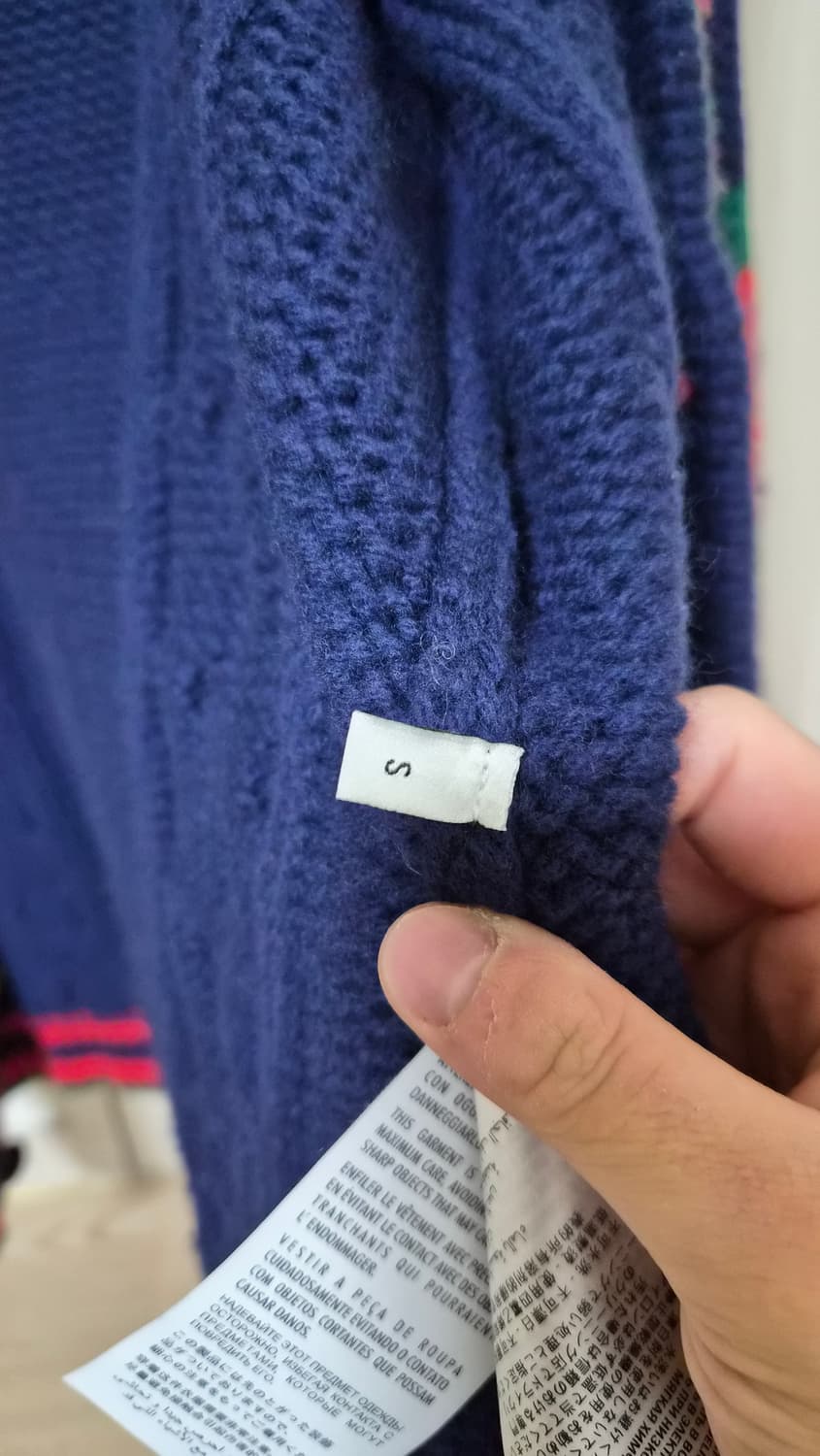 s사이즈)구찌 웹 케이블 네이비 가디건 상품이미지3