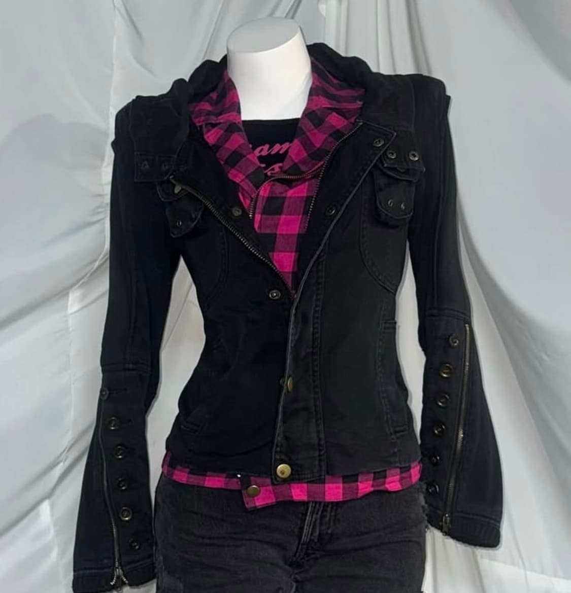 펑크 일괄 판매 바디라인 재킷 후드집업 상의 상품이미지4