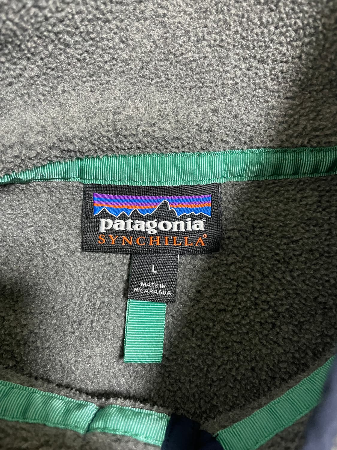 [L] 파타고니아 신칠라 니켈 회색 플리스 스냅티 풀오버 아노락 상품이미지4
