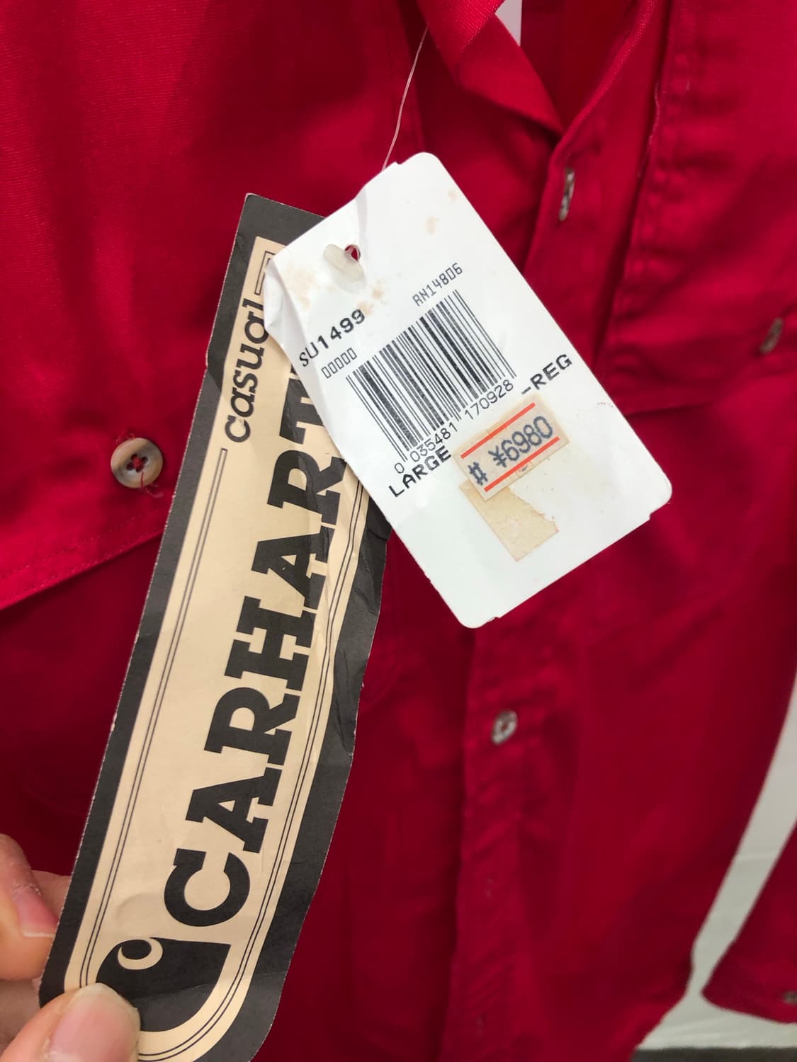 8-90s 칼하트 러기드 아웃도어 셔츠 상품이미지4