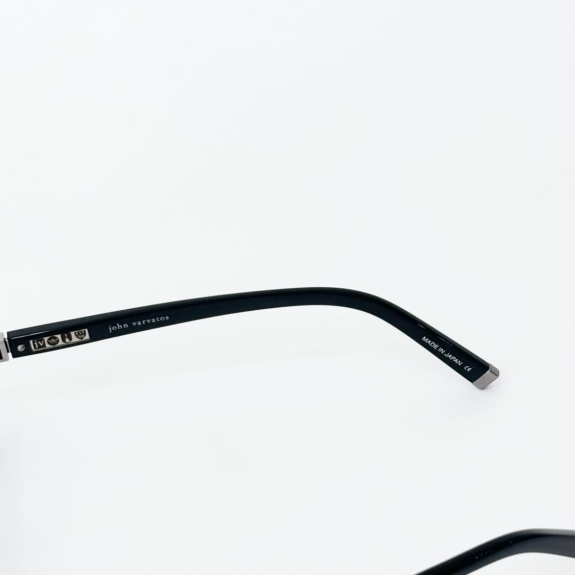 John Varvatos 블랙 스퀘어 뿔테 데드스탁 빈티지안경 상품이미지3