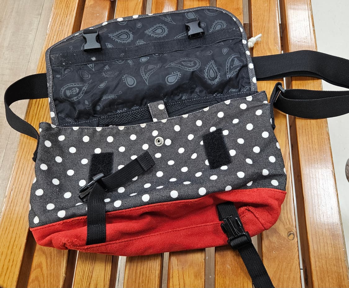 콜맨 도트 땡땡이무늬 매신져백 크로스백/coleman 빈티지 상품이미지5