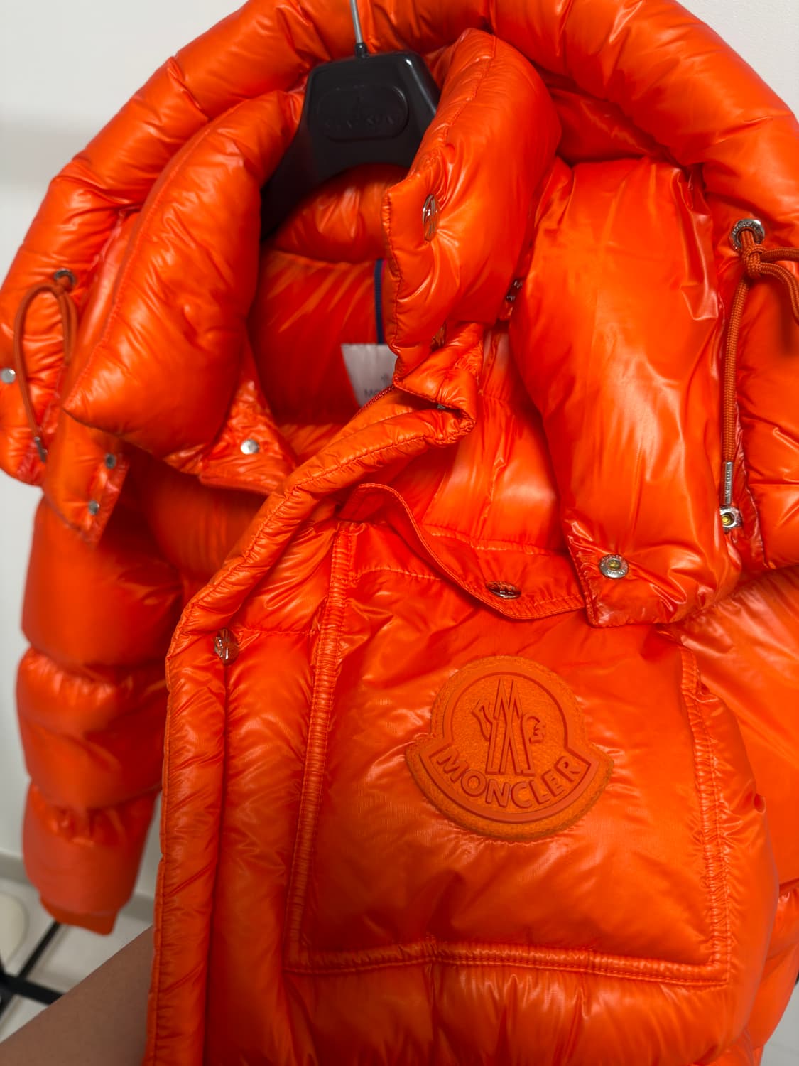 [국문택, 5사이즈] 몽클레어 라멘틴 쇼트 구스다운 패딩 오렌지 상품이미지3