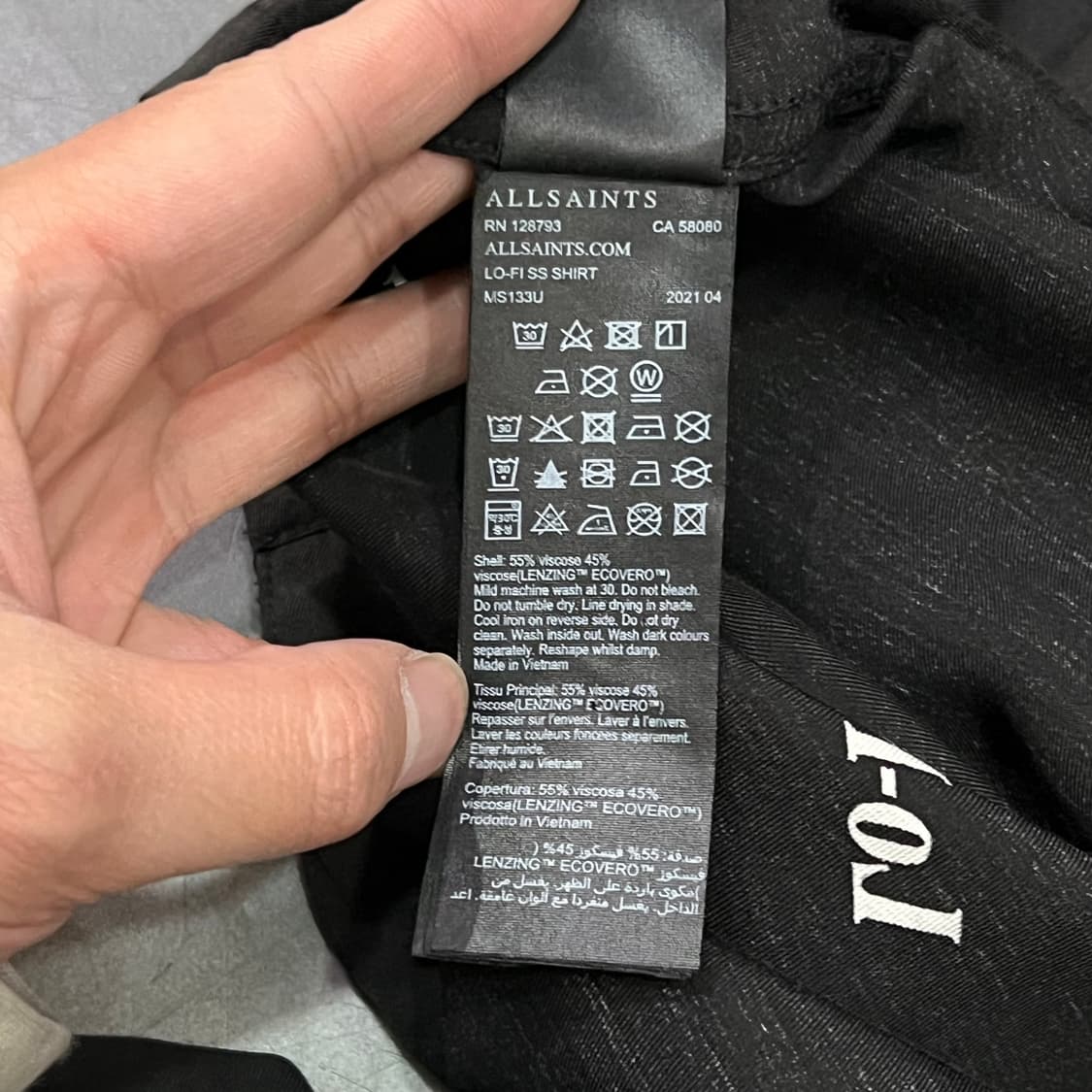  올세인츠 레터링 하프 셔츠 y15993 상품이미지7