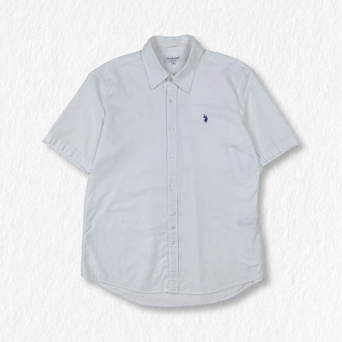 US POLO ASSN 반팔 셔츠 화이트 상품이미지1