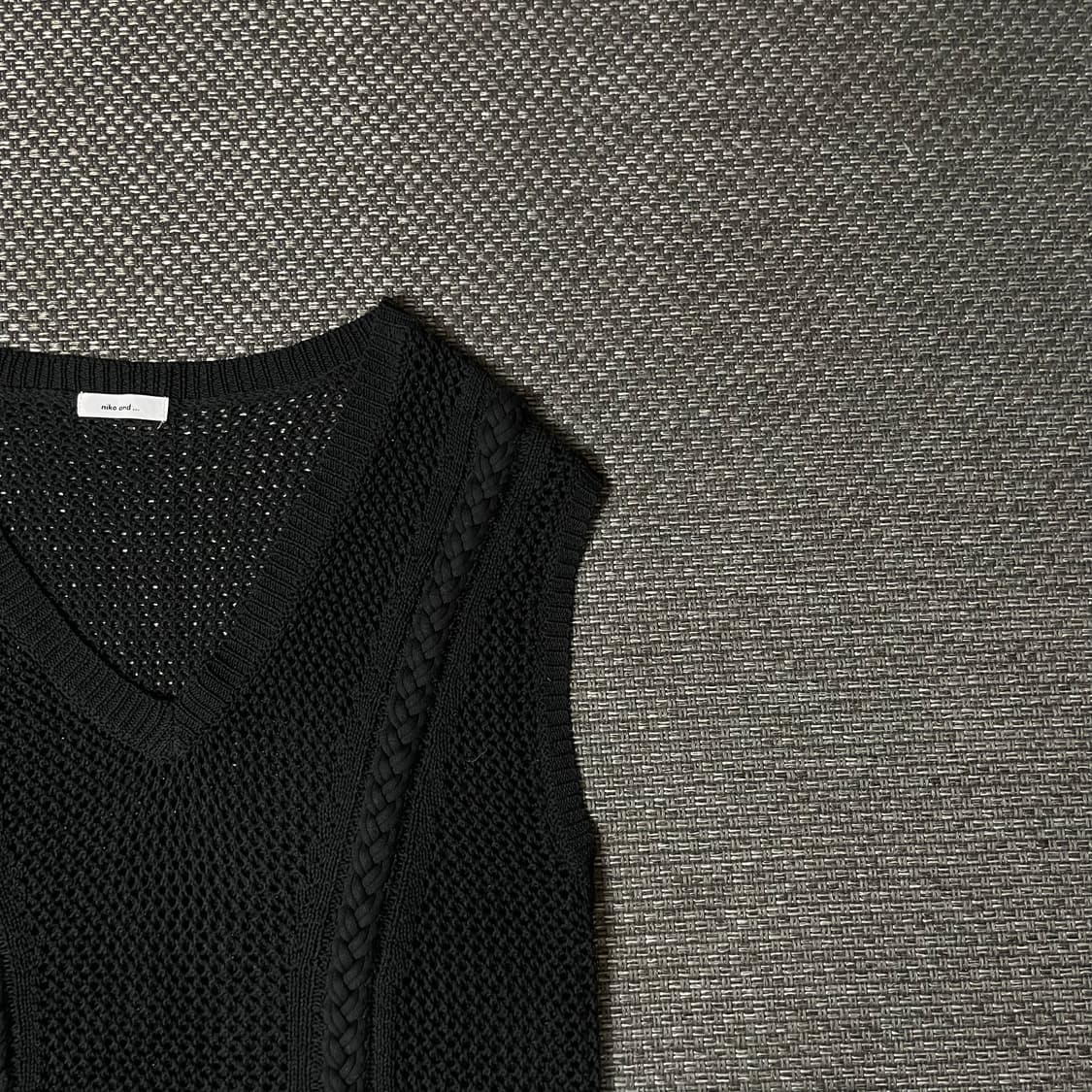니코앤드 블랙 니트 그물 베스트 F 상품이미지3