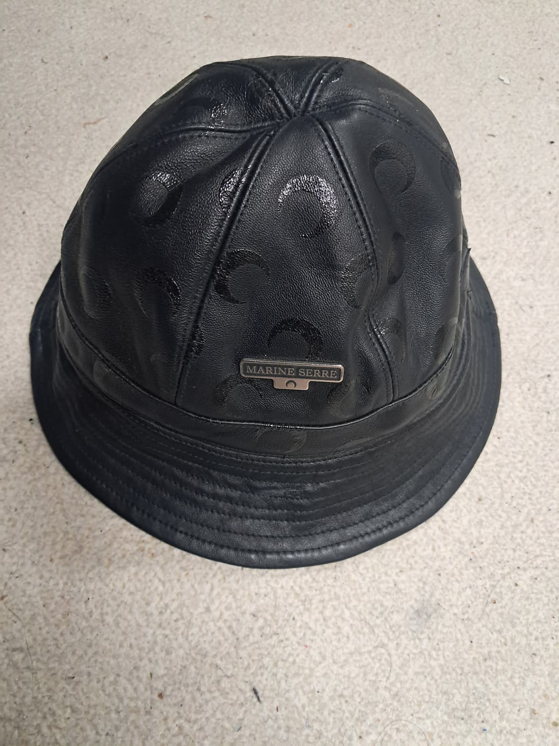 마린세르(Marine Serre) 블랙 레더 버킷 상품이미지1