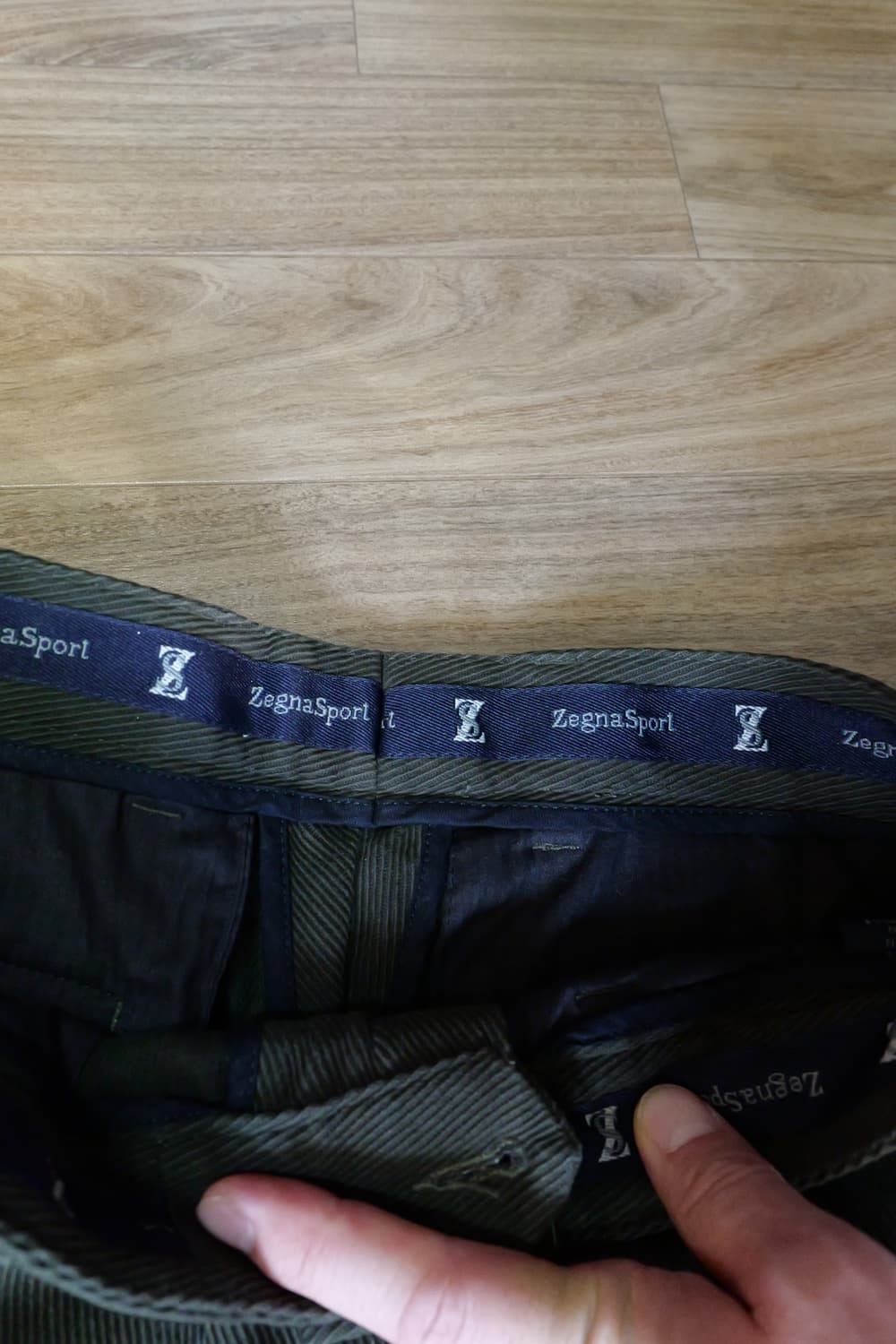 제냐 코듀로이 팬츠 올리브색 32 상품이미지4