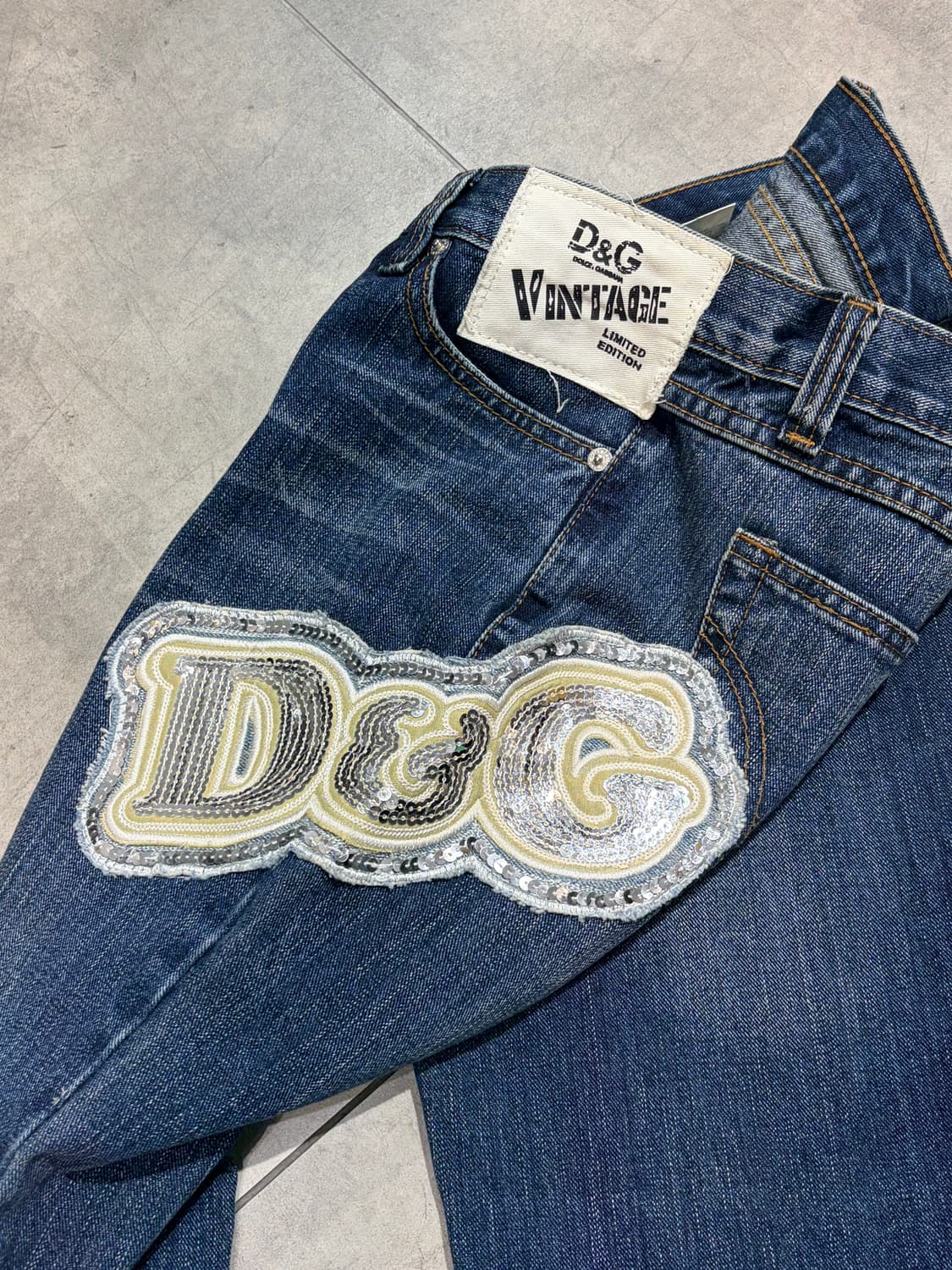 돌체앤가바나 스팽글 y2k 데님팬츠 상품이미지9