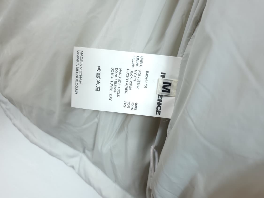 인사일런스 푸퍼 패딩 라이트 그레이 100-105 XL 새제품급 상품이미지7