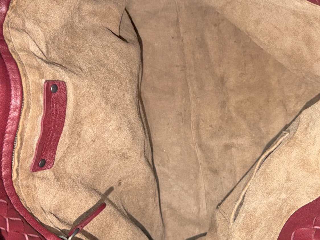 보테가베네타 인트레치아토 레더 호보백 버건디 상품이미지7