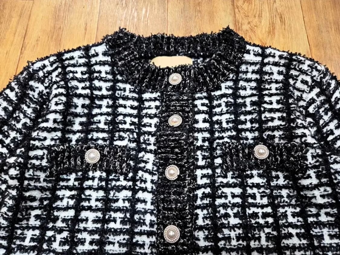 나인(NAIN) 페더 트위드 니트가디건 55-66 새상품 상품이미지5