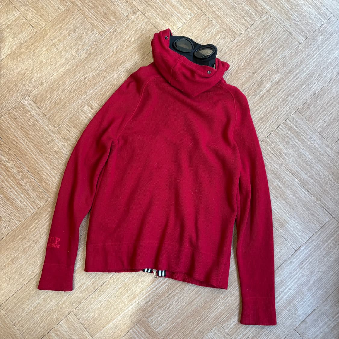 씨피컴퍼니 울 니트 고글 집업 자켓 상품이미지9