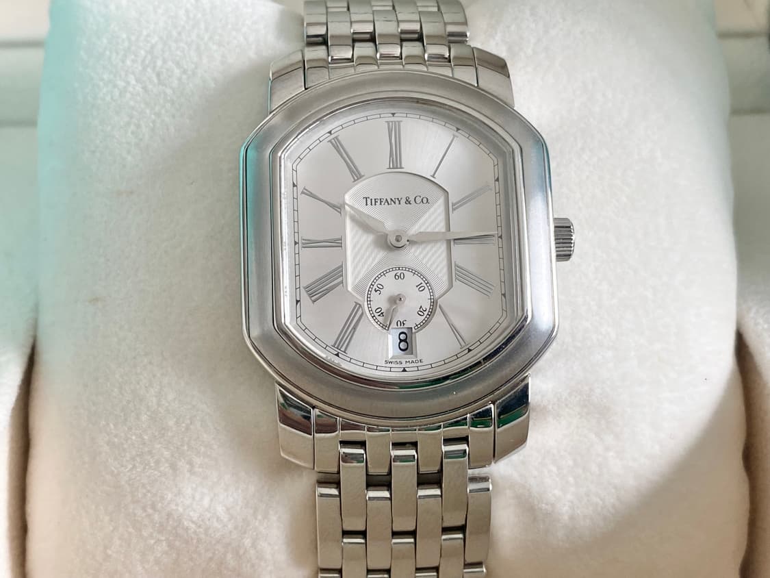 티파니 마크 쿠페 세컨 핸즈 스틸 남성용 쿼츠 라지 상품이미지6