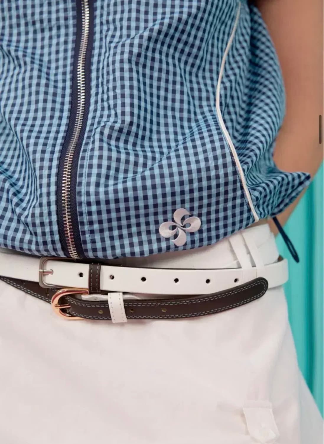 헤레틱 VOLUME NYLON JACKET / check-blue 상품이미지3