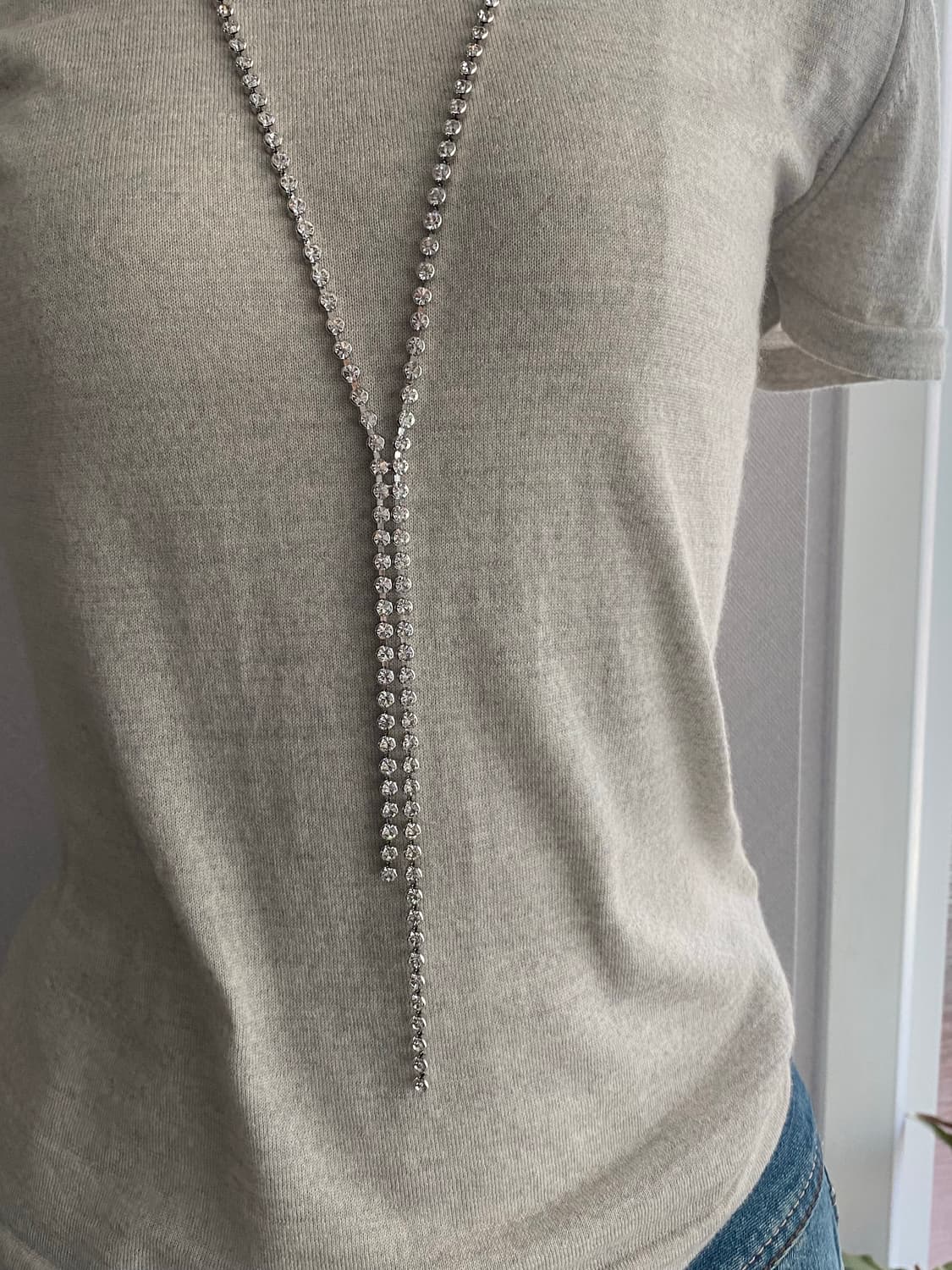 악세서리 큐빅 롱 테니스목걸이 상품이미지9