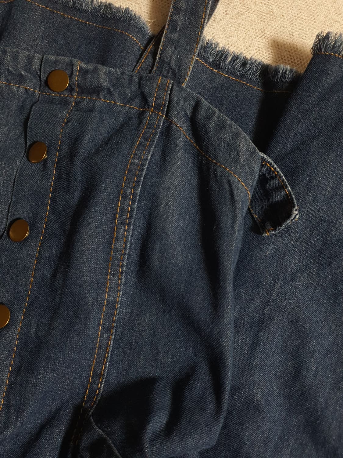 [빈티지] 데님 멜빵 롱 원피스 청멜빵 스커트 상품이미지8