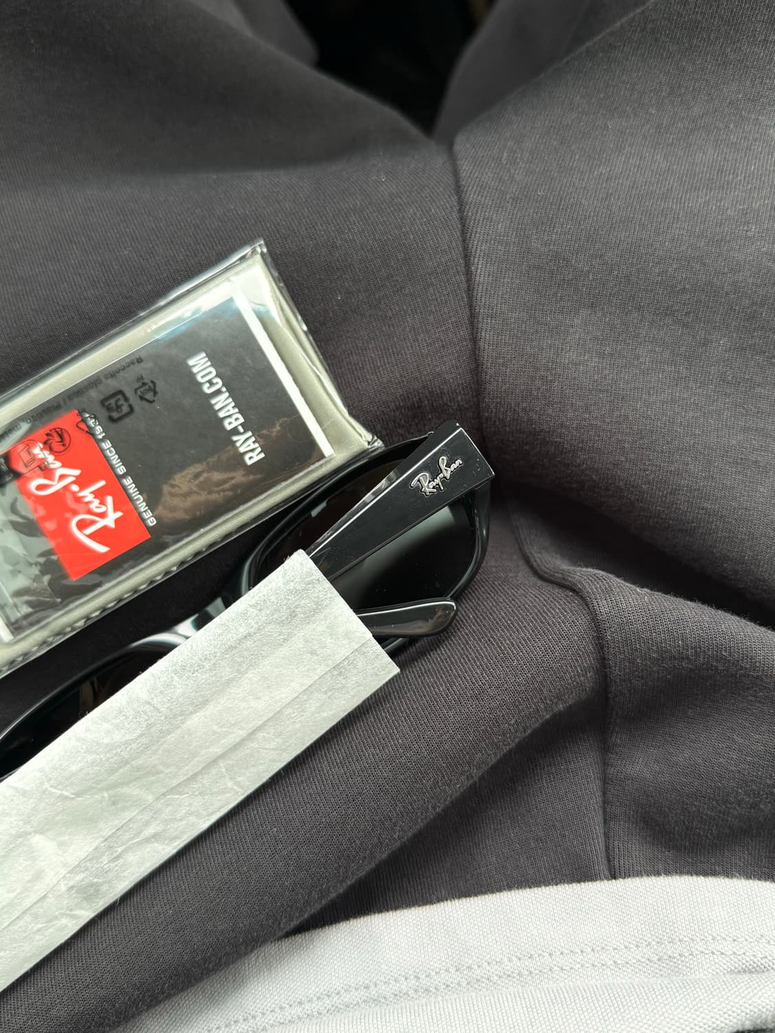 레이밴 대디오 폴리쉬드 블랙 프레임 그린 클레식 G-15 렌즈 상품이미지2