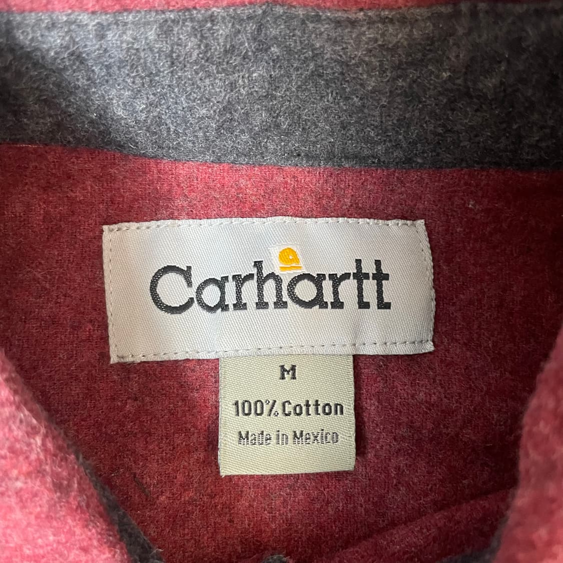 칼하트 다크버건디 코튼 더블포켓 긴팔 셔츠 M 상품이미지4