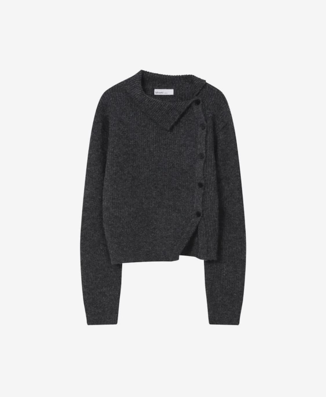미세키서울 side button knit (차콜) 상품이미지1