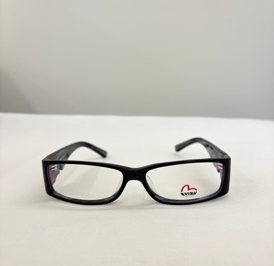 EVISU 에비수 블랙 뿔테 빈티지 안경 상품이미지1