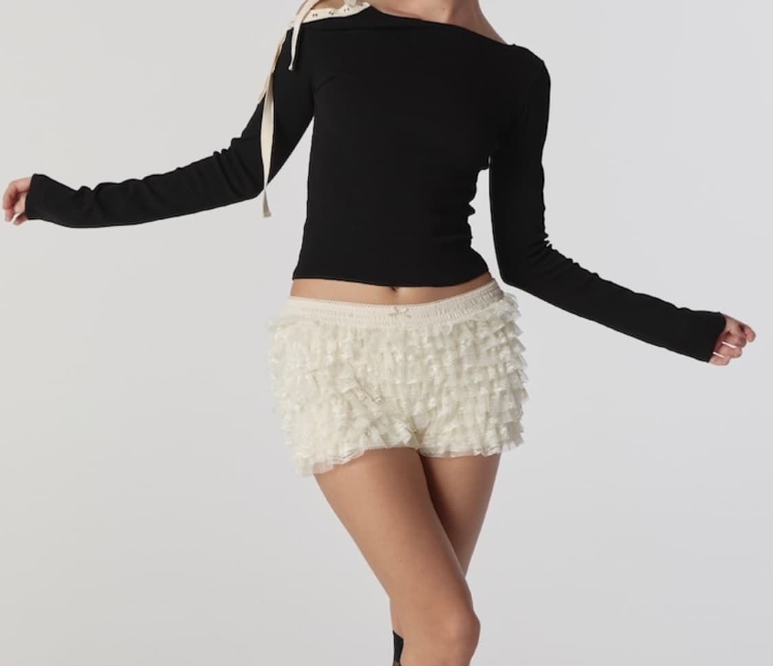 글로니 POLLY LACE BLOOMER SHORTS (IVORY) 상품이미지1
