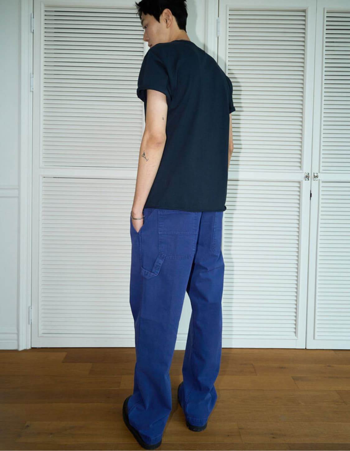 RYOO 페인터 팬츠 블루 L사이즈 상품이미지1