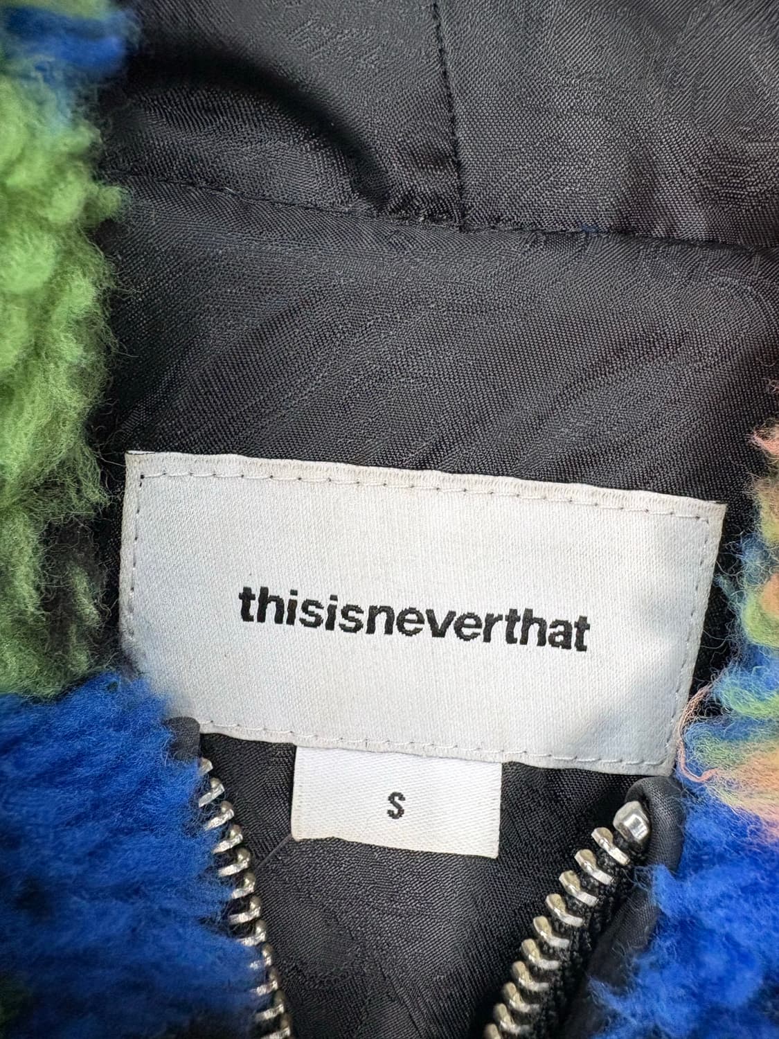 디스이즈네버댓 바틱 인조모피 자켓 블루 A3291 상품이미지5