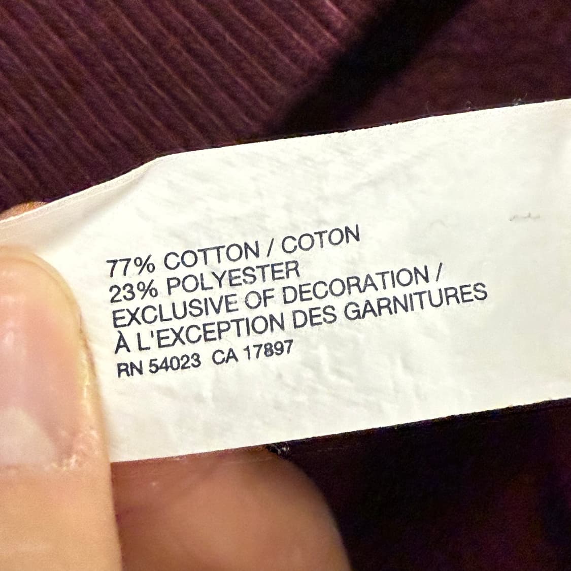 갭 버건디 체크 로고 후드티 상품이미지6