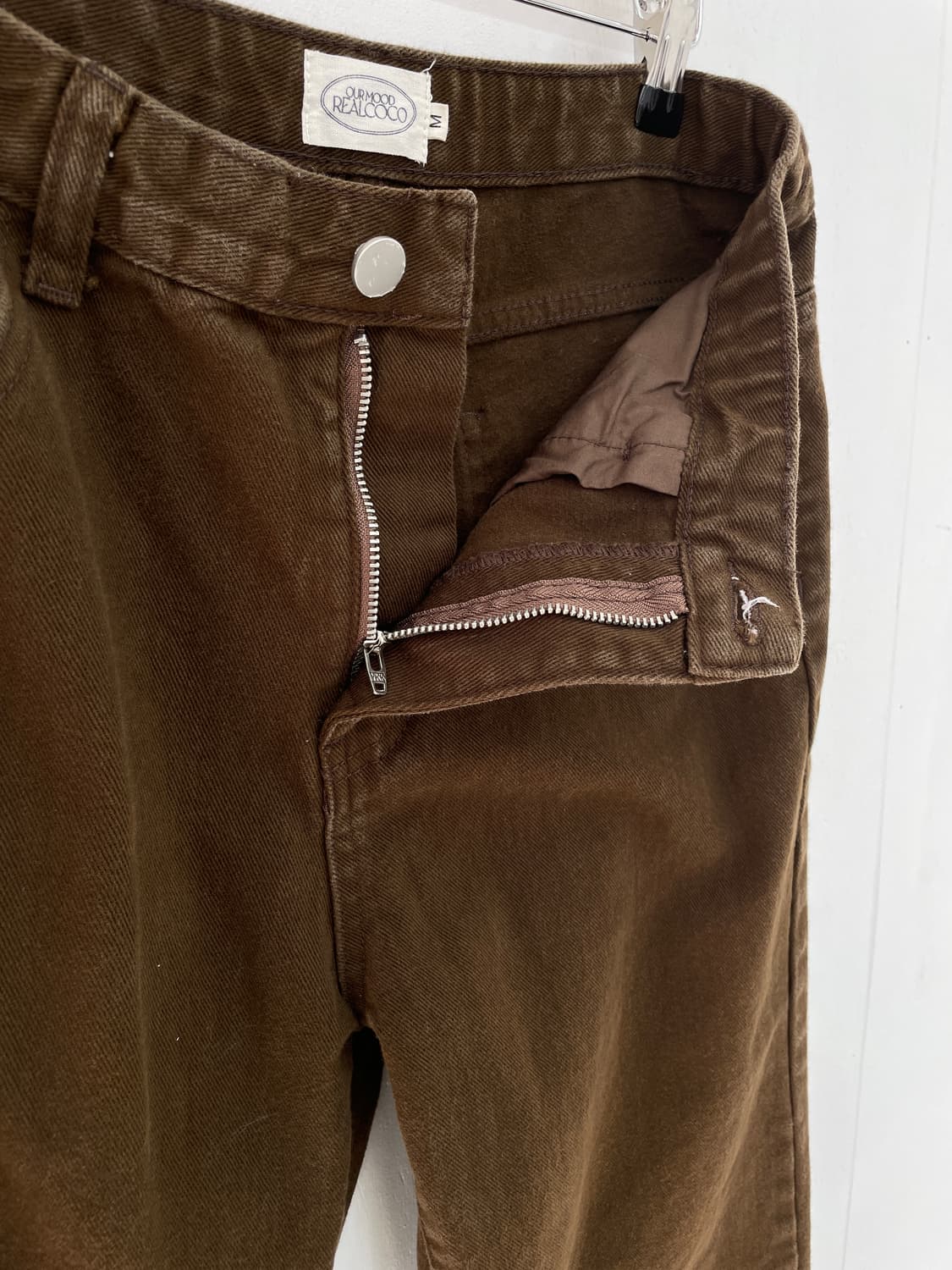 리얼코코 브라운 와이드 데님 팬츠 상품이미지7