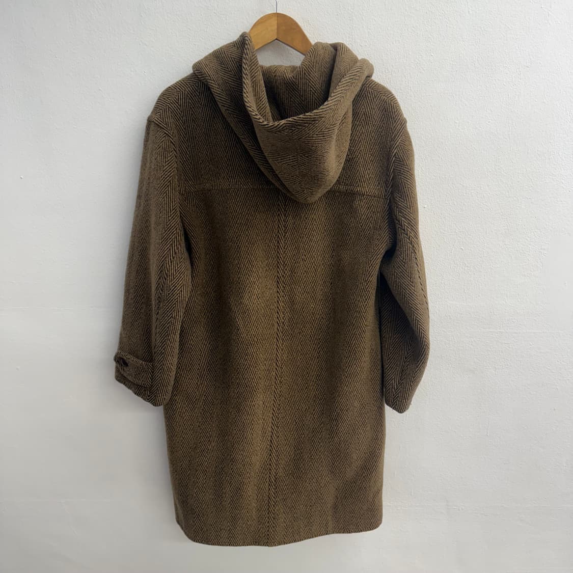 Italy (allegri) 알레그리 헤링본 후드 더플 코트 os 상품이미지5