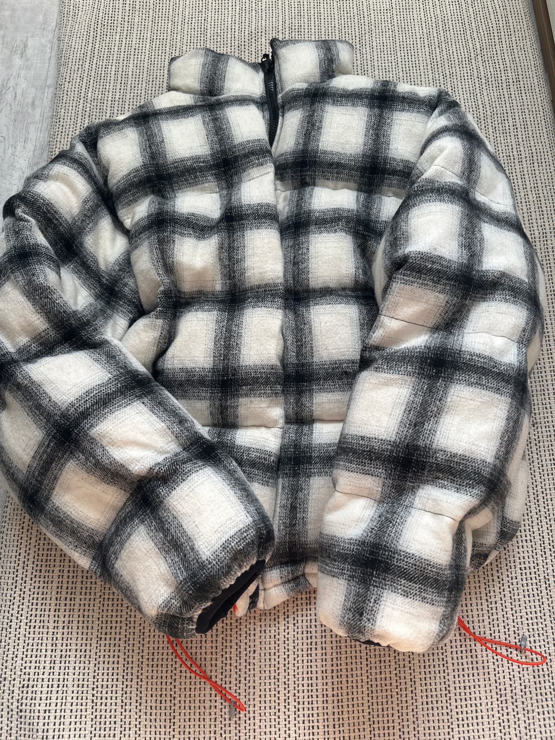 버터굿즈 리버서블 패턴 숏패딩 S 상품이미지2