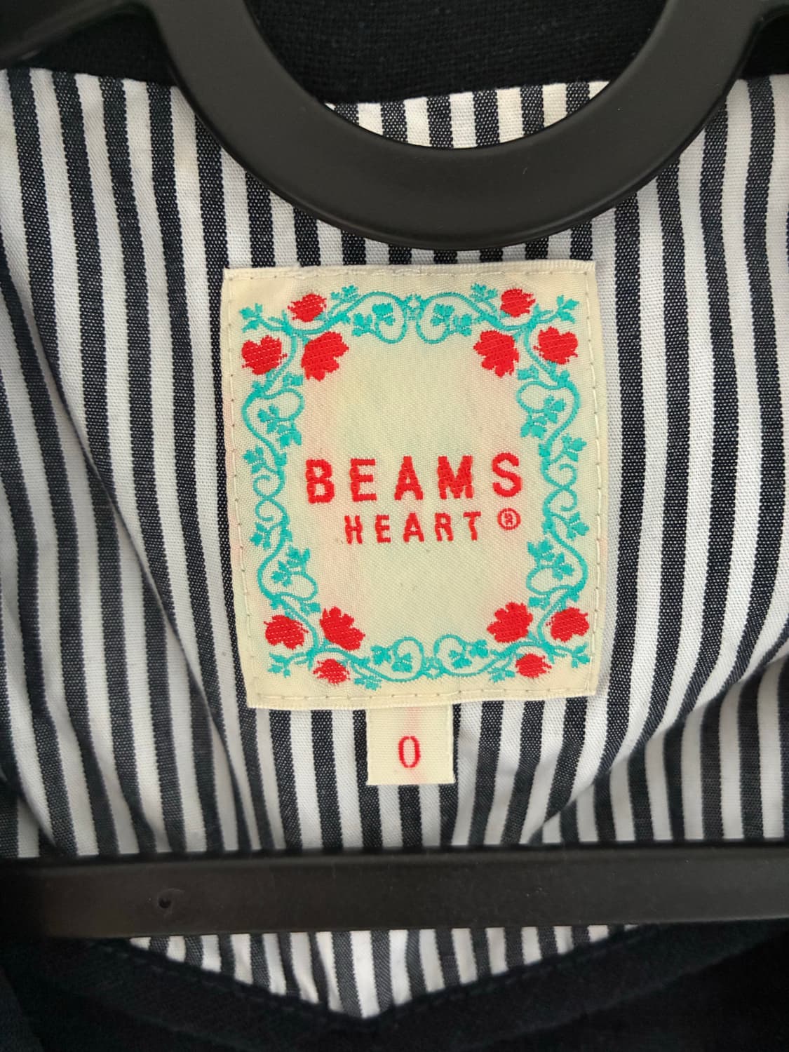 BEAMS HEART 린넨 혼방 블레이저 네이비  상품이미지3