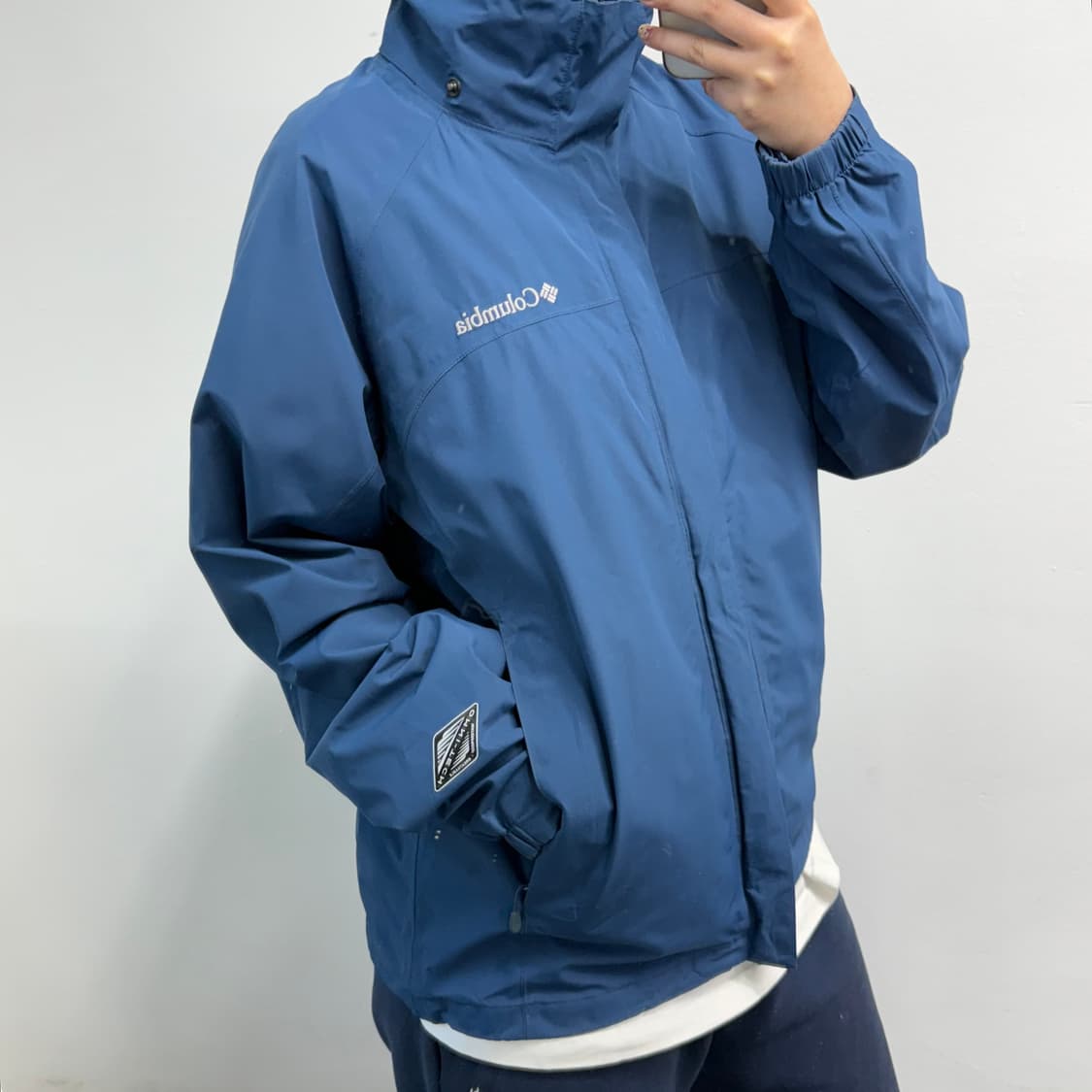 [L] 컬럼비아 블루 바람막이 자켓 상품이미지1