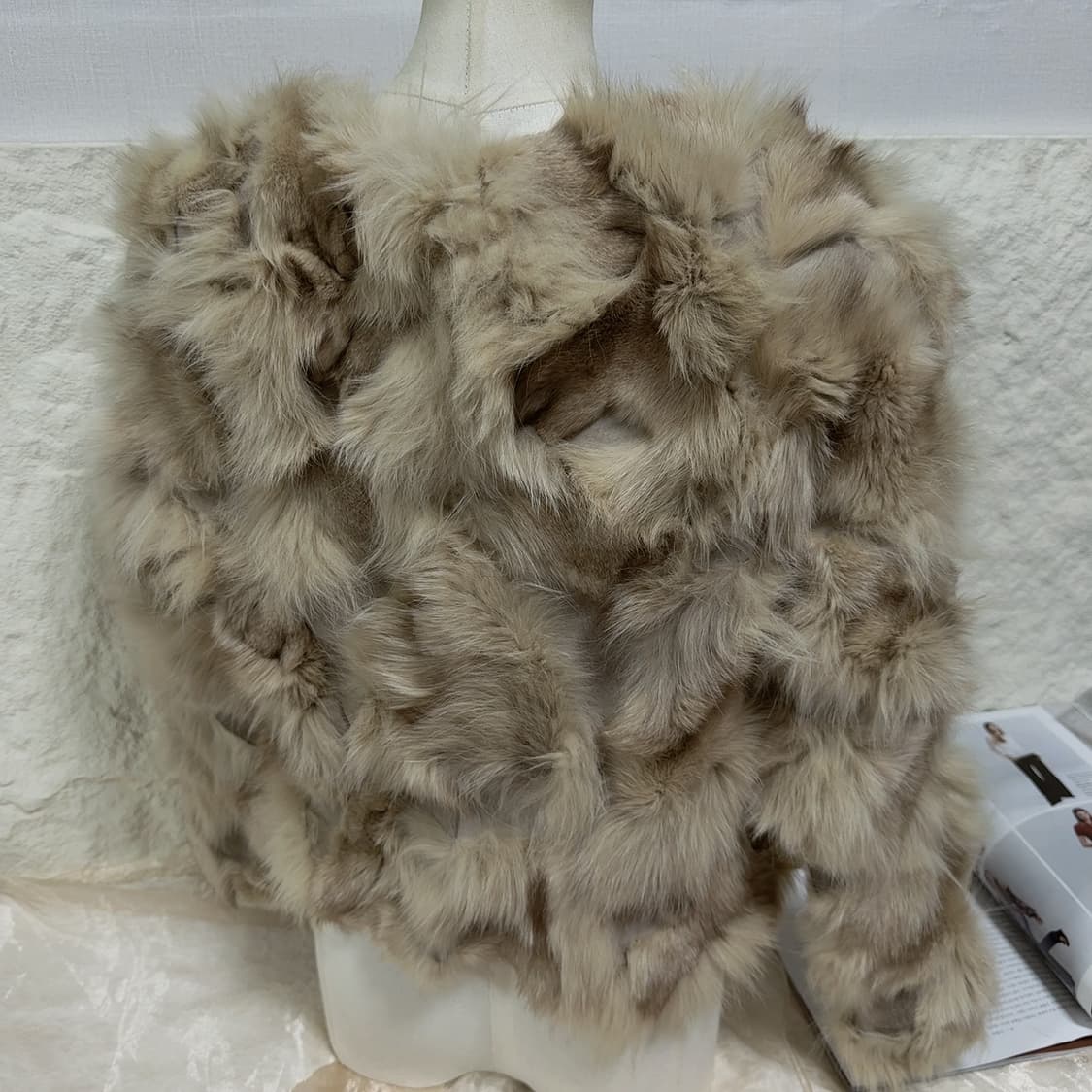 빈티지 ONLY 여우털 되지가죽자켓 상품이미지6
