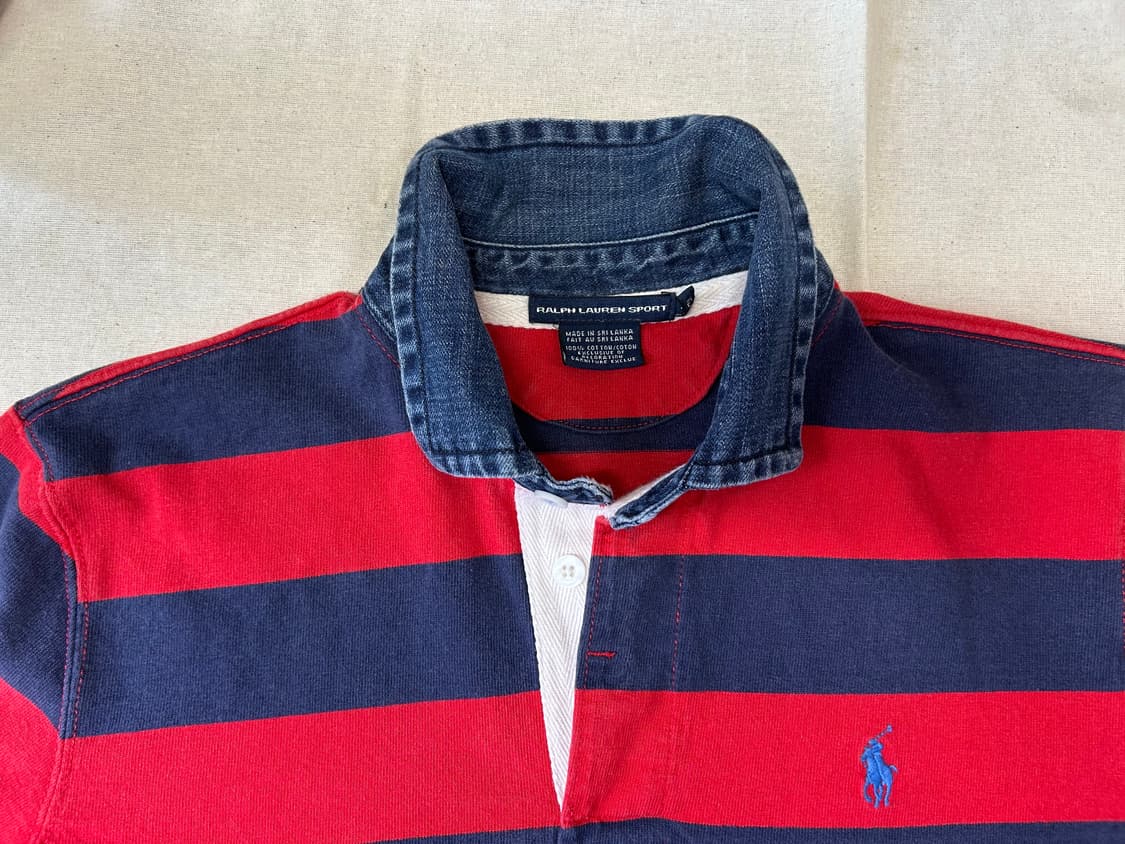 랄프로렌 스포츠 럭비 셔츠 Red/Navy 상품이미지3