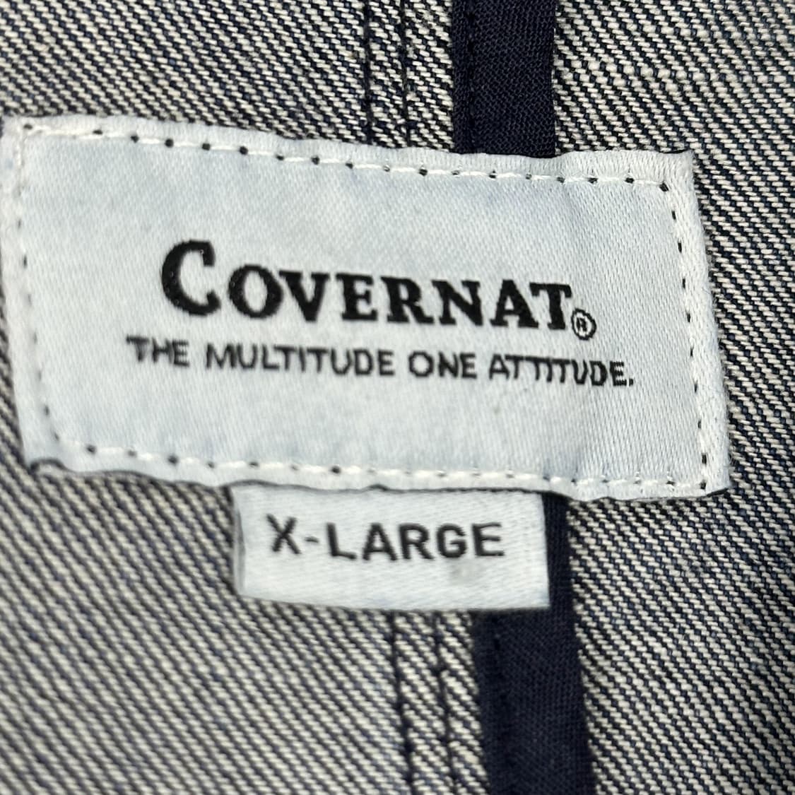 커버낫 자수 백로고 데님 롱 초어자켓 (XL) 상품이미지7