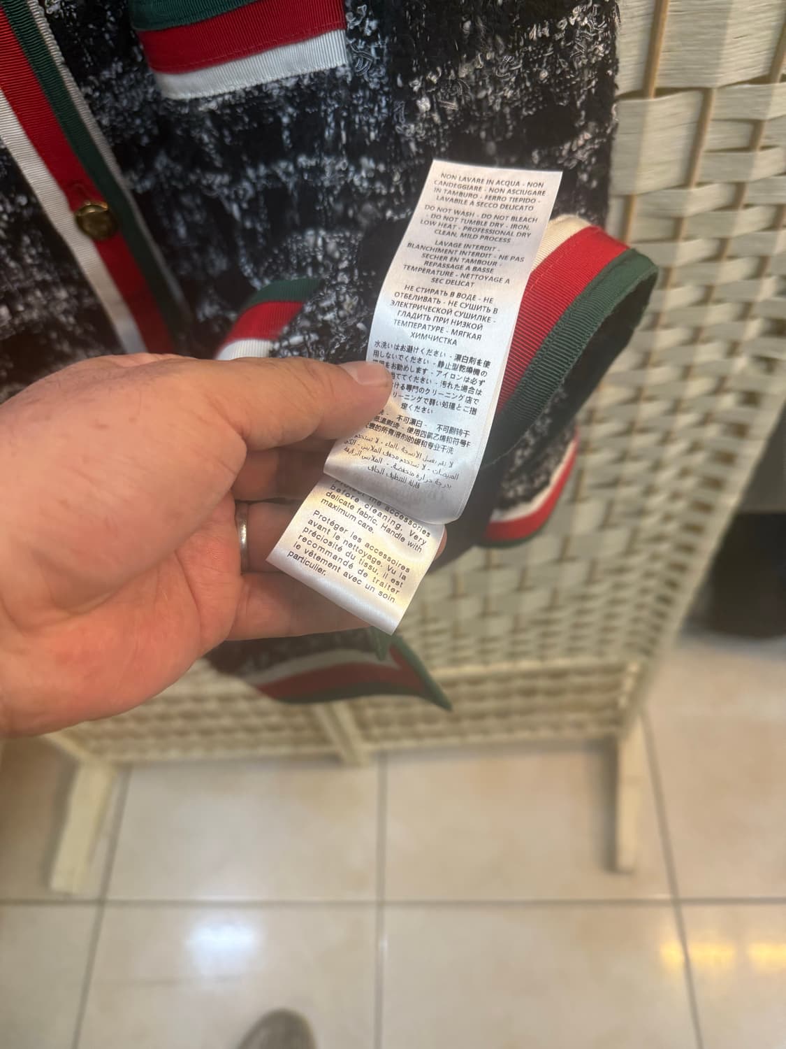 40/66 정품 구찌 삼선 트윗트 자켓 팝니다 상품이미지6