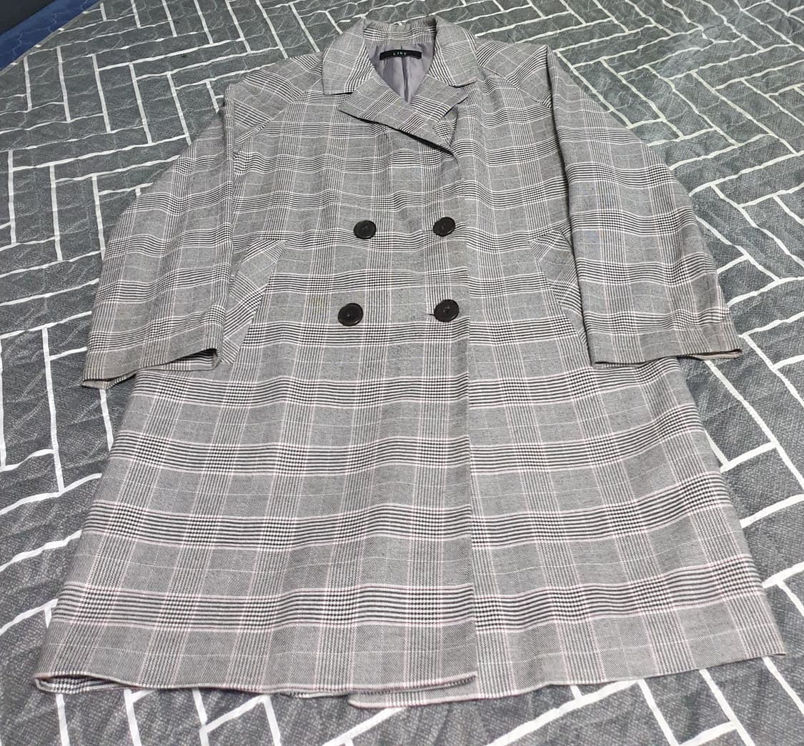 LIST 체크 오피스 간절기 코트 (55) 상품이미지1